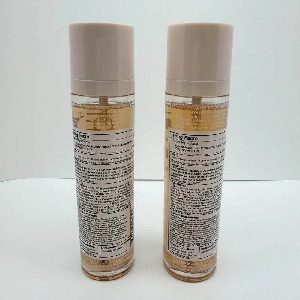 Kopari Beauty 2 PACK Sunglaze Sheer Setting Mist SPF 50 2.53oz FREE SHIPPING